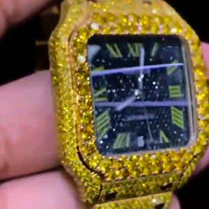 คุณภาพสูง VVS Moissanite Iced Out Bling นาฬิกาอัตโนมัตินาฬิกาข้อมือแบบกลไกการเคลื่อนไหวผ่าน - Product Image 2