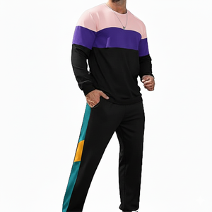 Conjunto Deportivo de Dos Piezas Estilo Vintage con Lavado Ácido, Pantalones Jogger y Sudadera para Hombre - Product Image 2