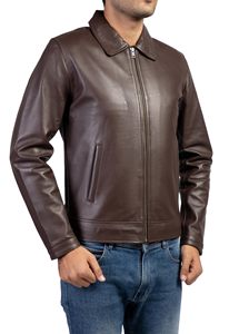 <b>Men's</b> Vintage Winter Waterproof Leather <b>Jacket</b> Distressed Finish Front Zipper and Multiple <b>Utility</b> Plus Size <b>jackets</b> for <b>men</b> - Product Image 6
