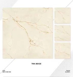 Azulejos de suelo de porcelana directa de fábrica India más vendidos 600x600MM acabado brillante uso Industrial azulejos de cerámica para suelo Interior - Product Image 3