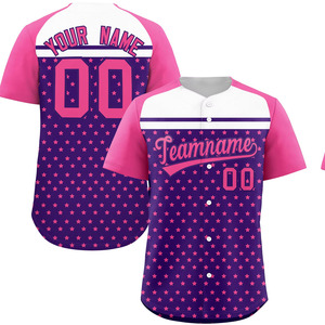 Maillot de baseball personnalisable pour homme Sublimation vierge boutonné Hip Hop Trendy Sportswear Maillot de baseball respirant - Product Image 1