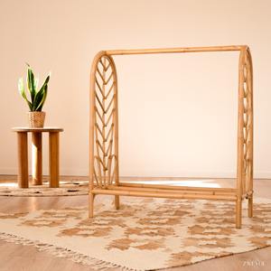 Nouvelle conception, artisanat naturel, porte-vêtements en rotin, rail pour vêtements d'enfants, meilleurs porte-vêtements, décoration de chambre de bébé - Product Image 4