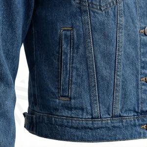 Veste en jean décontractée personnalisée pour hommes, grandes tailles, 100% coton, option logo sur le devant, respirante, veste d'hiver - Product Image 5