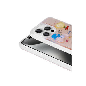 Funda de Silicona Líquida Brillante con Diseño en Relieve Estilo Ins para iPhone 15 Pro Max, Funda Protectora Antigolpes - Product Image 3