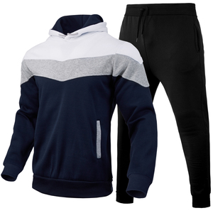 Conjunto de Sudadera con Capucha y Pantalones Deportivos de Forro Polar Extra Grandes Unisex para Hombre, Invierno 2025, 100% Algodón - Product Image 4