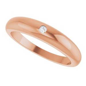 Stuller Petite <b>Dome</b> Diamond <b>Ring</b> 124572:100P 14KR Peoria Collection - Product Image 5