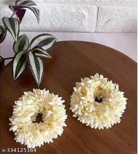 Gajra ScrunchieวงผมSangeet Mehndiรอมฎอนโปรดปรานสุทธิของขวัญมายองจันทร์สร้อยข้อมืออินเดียGaney Ganaasของขวัญเพื่อนเจ้าสาว - Product Image 3