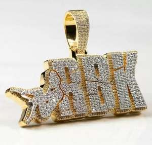 Paquete de 4 Dijes Personalizables con Letras, Chapado en Oro Amarillo de 14K, Diamantes Reales, Joyería Fina de Plata Esterlina para Fiestas - Product Image 4