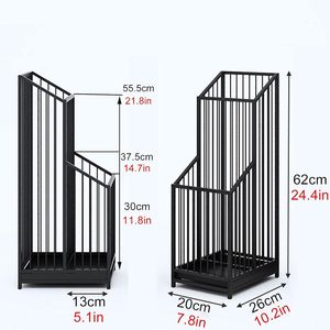 Umbrella Stand | Multipurpose Metal Organiser <b>Rack</b> | <b>Storage</b> Bucket <b>for</b> Umbrellas, Sports Equipment With Detachable Drip Tray - Product Image 5