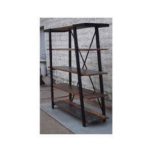 Estantería tradicional de madera de hierro para interiores/exteriores personalizada, hotel ecológico, escuela, hogar, oficina, sala de estar, granja - Product Image 4