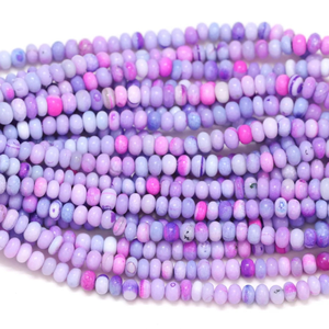 Cuentas Redondas de Ópalo Azul Lavanda: Piedra Preciosa Lisa AAA, 7-10 mm, Hilo de 15 Pulgadas - Product Image 2