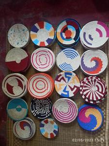 แผ่นรองแก้วกาแฟทำด้วยมือทำด้วยมือทำจากผ้าฝ้าย - Product Image 4