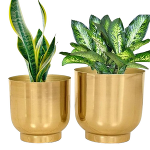 Florero hidropónico con acabado dorado, maceta, decoración de boda con soporte de Metal, Juego de 2 jarrones de hierro de lujo, precio a granel - Product Image 1