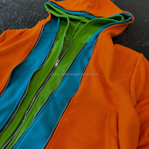 เสื้อแจ็คเก็ตผู้ชายสามชั้นมีฮู้ดสไตล์สตรีทแวร์แบบเรียบๆมีซิปสามชั้น - Product Image 2