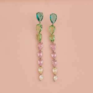 Trendy Drop <b>Earrings</b> 166697 Gold Plated Zinc Alloy with <b>Diamond</b> Ruby Zircon for Weddings Parties Gifts - Product Image 5
