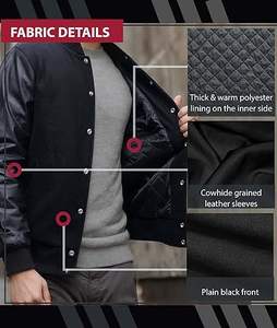 Yoo wassup! Personnalisez cette veste universitaire de qualité supérieure avec votre logo/design de marque personnalisé au prix de gros - Product Image 4