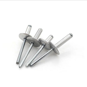 Rivet à tête ouverte DIN7337 3.2_4.0mm, mandrin en acier, rivet aveugle en aluminium à grande bride - Product Image 1
