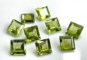 เพอริโดทธรรมชาติทรงเหลี่ยมตัด3มม. แบบเหลี่ยมเพชรพลอย-หลวมคุณภาพระดับ AAA - Product Image 6