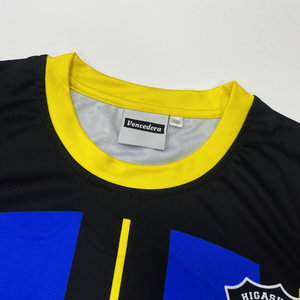 Maillot de football rétro personnalisé décontracté à séchage rapide 100% polyester manches courtes revers géométrique Service OEM disponible par sublimation - Product Image 4