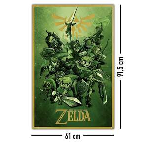 Modern Style the Legend of Zelda <b>Poster</b> Black <b>Frame</b> Wall Decor Paper Art - Product Image 3