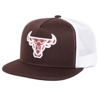 Casquettes de baseball unisexes avec tête de boeuf brodée en filet hip-hop pour le printemps et l'été