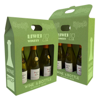 Cadeau de vin réutilisable personnalisé boîte de 3 bouteilles durable et écologique pour une expédition efficace boîte de transport de 3 bouteilles de vin en toile gaufrée