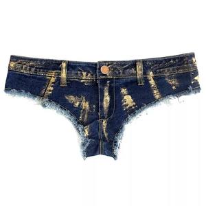 Mini pantalon en jean sexy pour femmes micro short en denim taille basse nouveau - Product Image 1