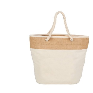 Rayas impresas ecológicas 100% algodón orgánico Color azul GOTS logotipo certificado impreso bolsos de compras de hombro para mujer caliente - Product Image 4