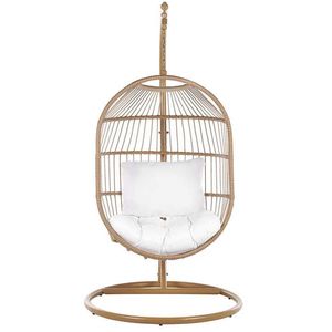 Chaise suspendue au design moderne de luxe Cadre en rotin de haute qualité avec coussin en mousse confortable pour l'extérieur et l'hôtel - Product Image 2