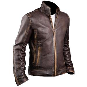 Chaqueta de cuero de oveja/vaca para hombre personalizada a la moda 2025 con cuello levantado, logotipo personalizado transpirable impermeable de calidad Premium - Product Image 5