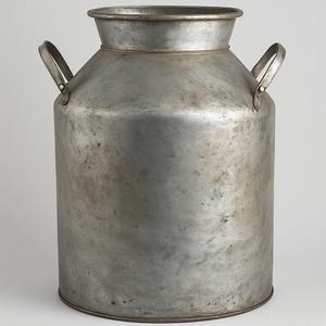 Lata de leche galvanizada de estilo Vintage de granja con cuerpo duradero Ideal para cocinas Casas Jardín Café al aire libre y decoración rústica - Product Image 1