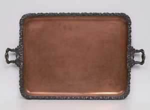 Aaliyan impex ถาดเสิร์ฟทองแดงบริสุทธิ์ทำด้วยมือสำหรับห้องครัวและโต๊ะรับประทานอาหาร - Product Image 5