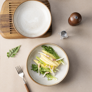 Assiettes de service en céramique réactive Chef Choice Retro Khaki Stoneware pour hôtels, restaurants, bistrots et cafés - Product Image 3