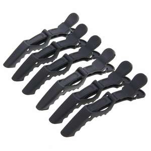 Pinces de coiffure pour salon de coiffure pinces de sectionnement noires mates pinces parfaites pour une forte adhérence des cheveux - Product Image 5