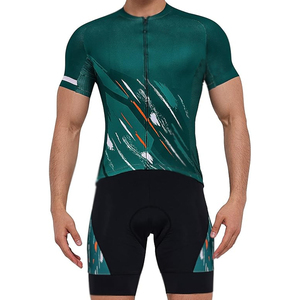 Vêtements d'extérieur Ensemble de maillots de cyclisme pour hommes sublimés Cuissard à bretelles 4D rembourré à manches courtes et à séchage rapide Cuissard et collants du Pakistan - Product Image 6