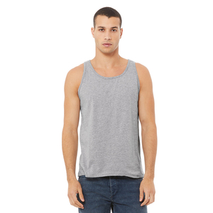 Bellaผ้าใบHeatherสีเทาไม้ไผ่ผู้ชายเสื้อกล้ามผู้ชายผ้าฝ้ายกล้ามเนื้อTEEสีเทาUSAผู้ชายตรงHemยาวความยาวกล้าม - Product Image 1
