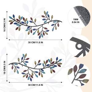 Metal Tree <b>Leaf</b> <b>Wall</b> Decor Vine Olive Branch <b>Leaf</b> <b>Wall</b> <b>Art</b> exporter Wrought Iron Scroll Sculptures Above the Bed Living Room - Product Image 3
