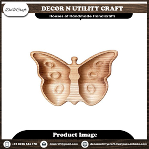 Assiettes en bois d'acacia naturel faites à la main pour bébé, écologiques, polies, multi-usages, en vente au meilleur prix - Product Image 6
