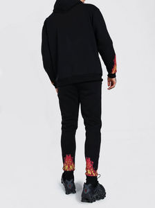 2025 chándal de poliéster personalizado para hombre, conjunto de Jogger sólido, traje de sudor de etiqueta privada, uniforme, chándal, Jogger Flame Track Jogging - Product Image 4