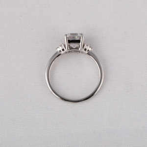 Anillo de Boda de Lujo en Oro Blanco Sólido de 18 Quilates, Corte Princesa, Diamante Cultivado en Laboratorio, Engaste Pavé, Clásico, Certificado IGI, 1.5-1.9 - Product Image 6