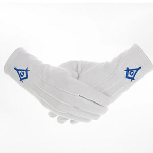 Guantes Lisos de Algodón Bordados de la Francmasonería con Logotipo Personalizado, Insignia Masónica para Uso Diario en Invierno, Precios Bajos - Product Image 5