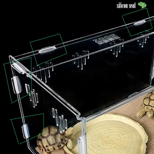 Benutzer definierte abnehmbare Acryl Reptilien <span class=keywords><strong>Terrarium</strong></span> Solid Design Detach Cage für Spider Lizard Gecko Classic Simple Style Box Verpackung - Product Image 5