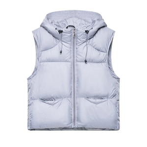 2025 mujeres Parka chaleco chaqueta con capucha sin mangas Puffer abrigo Casual cálido chaleco moda prendas de vestir exteriores señoras chaqueta con bolsillos - Product Image 1