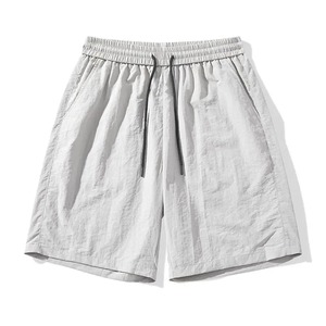 Pantalones Cortos de Algodón para Hombre, Shorts Deportivos Informales de Color Sólido, Secado Rápido, Tabla de Playa y Surf, Cintura Elástica - Product Image 6