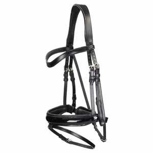 Bridon en cuir noir de haute qualité Professional Choice avec taille et logo personnalisés - Product Image 5