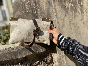 Sacs à main en fourrure métallique de vente chaude sac à provisions sacs décontractés cheveux sur sac à main en cuir de fourrure - Product Image 5