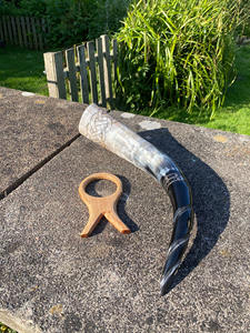 Corne à boire viking en buffle polie, 100% naturelle, écologique, style animal, pour bière et eau, décoration intérieure, Inde - Product Image 3