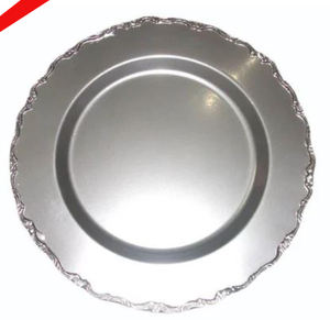 Plaque de chargeur design finie dorée de forme ronde de haute qualité pour restaurant d'hôtel - Product Image 2