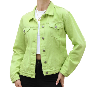 Veste en jean en tissu doux au toucher fabriquée sur mesure, respirante, de la meilleure qualité, 100% coton, facile à porter, veste en jean pour femmes - Product Image 1