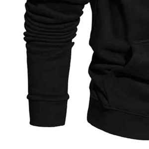 Sweat-shirt à capuche en coton 100% pour homme, vente en gros de vêtements de rue, patchwork de couleurs, broderie, sweat-shirt à double couche - Product Image 6